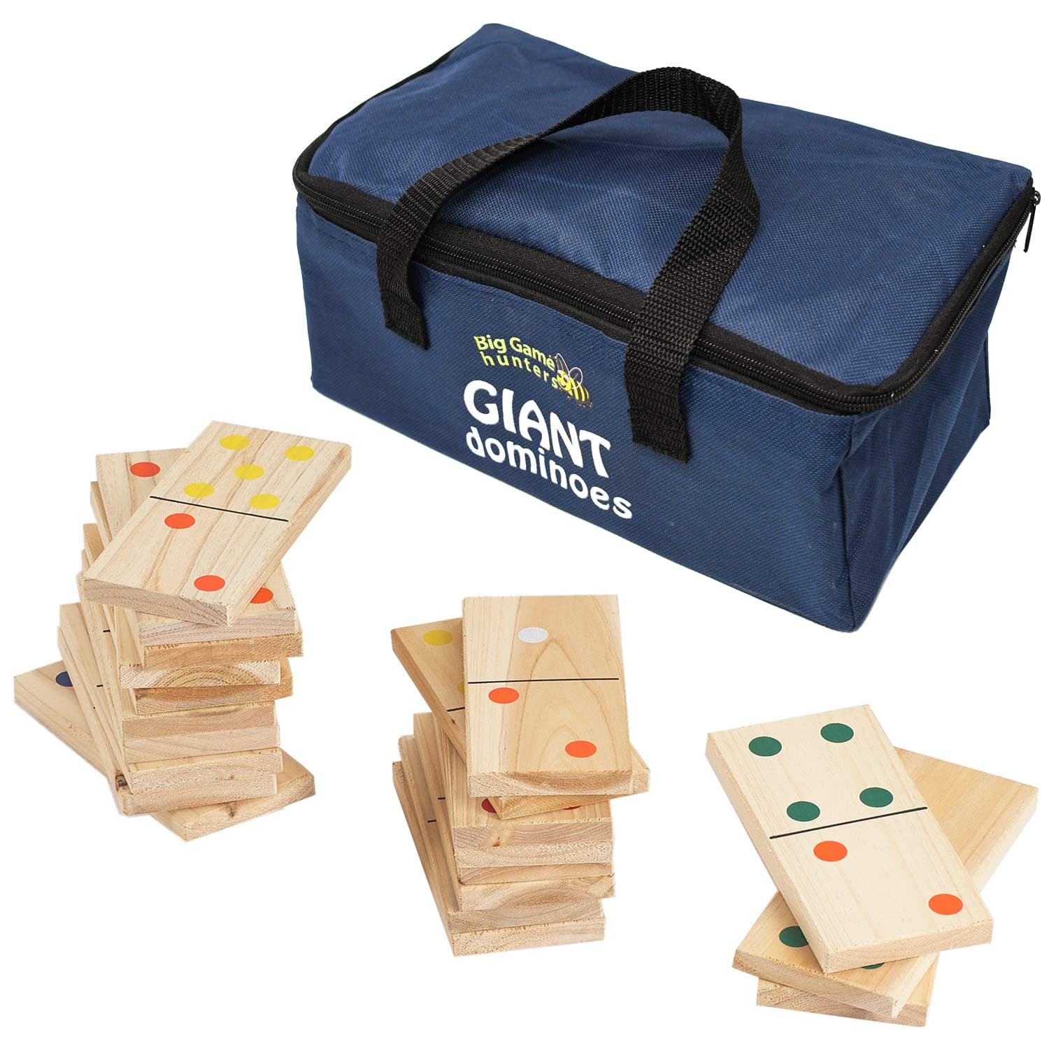Big Game Hunters Giant Wooden Dominoes in a Storage Bag from
