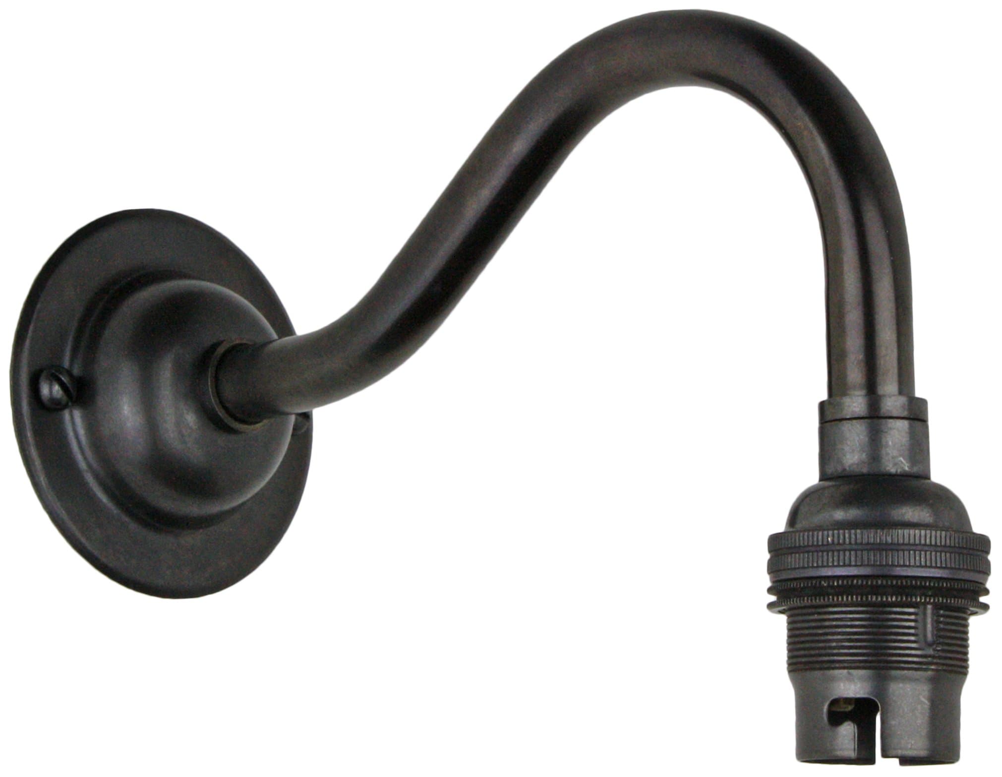 Brass Wall Light Antique Fixed ARM Wall Sconce | Bayonet Cap B22 | Shade Ring use with Traditional Style lampshades Vintage Bulbs Industrial Lighting