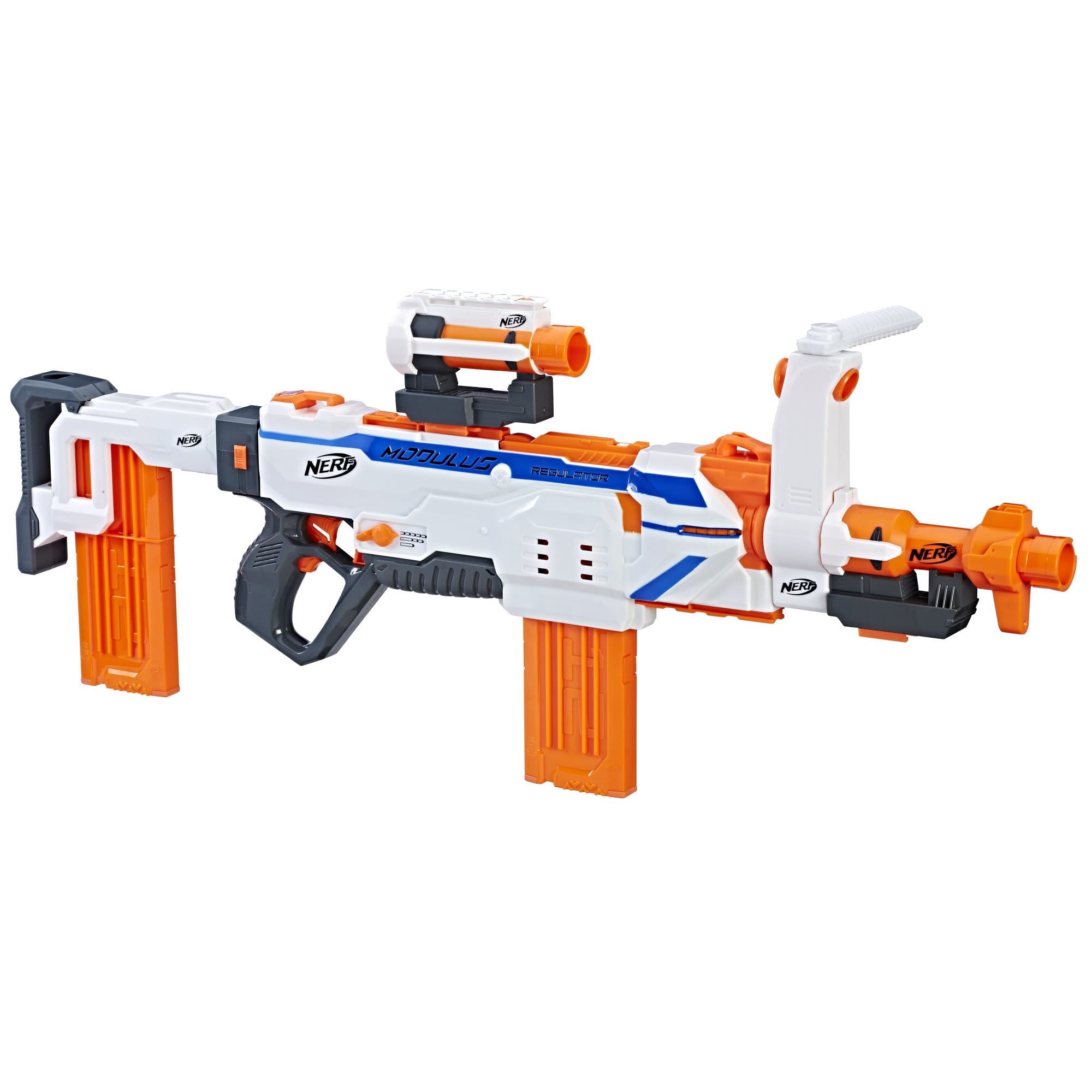 Modulus Regulator Fully Motorized Blaster - 3 Firing Modes, 2X 12-Dart Clips, 24 Elite Darts, Full Auto Blaster, Kids Outdoor Toys (Amazon Exclusive)