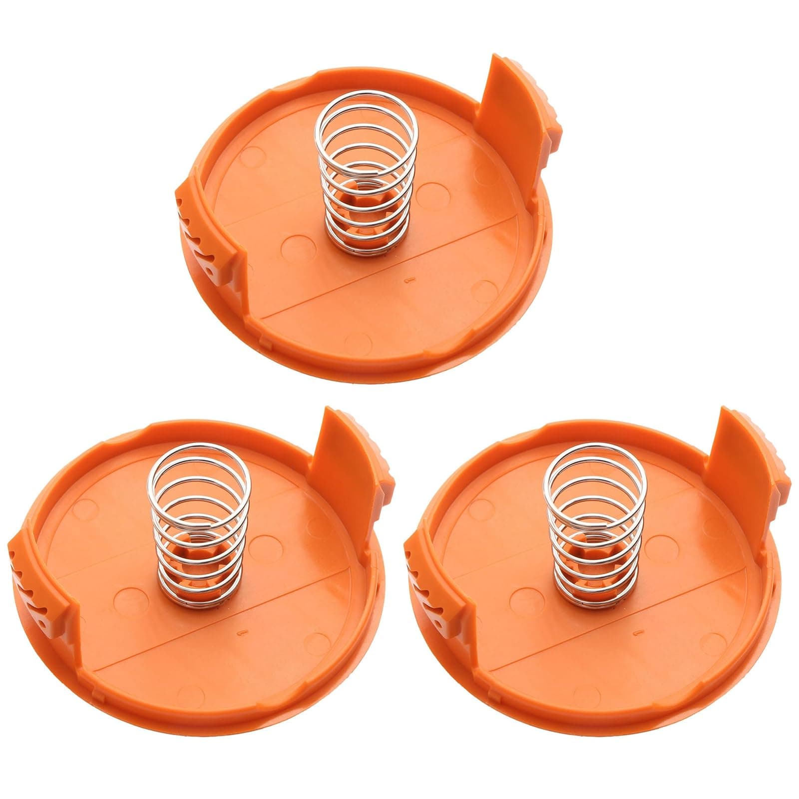 RC-100-P RC100P, 385022-03 Replacement Spool Cover Cap for Black Decker GH600 GH610 GH900 String Trimmers,Weed Eater Cover - Weed Wacker Caps (3 Cap+3 Spring), Red