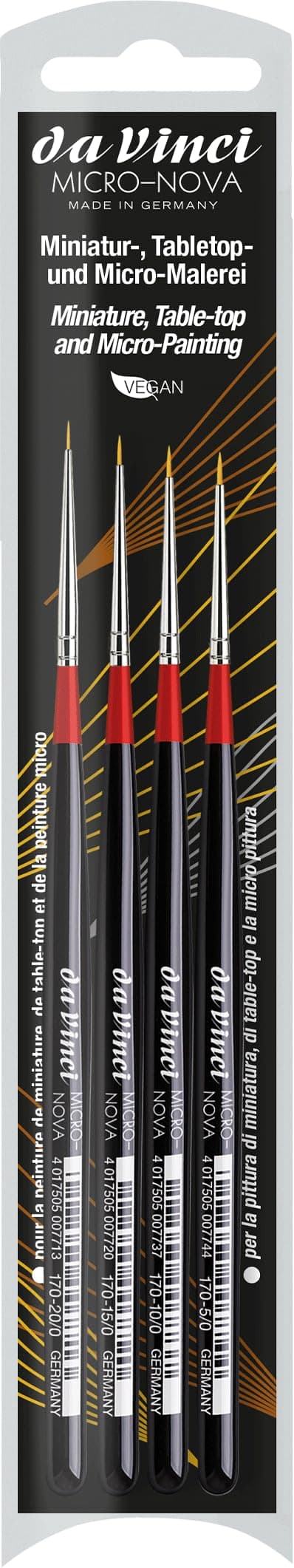 da Vinci Watercolor Brush Set, Black