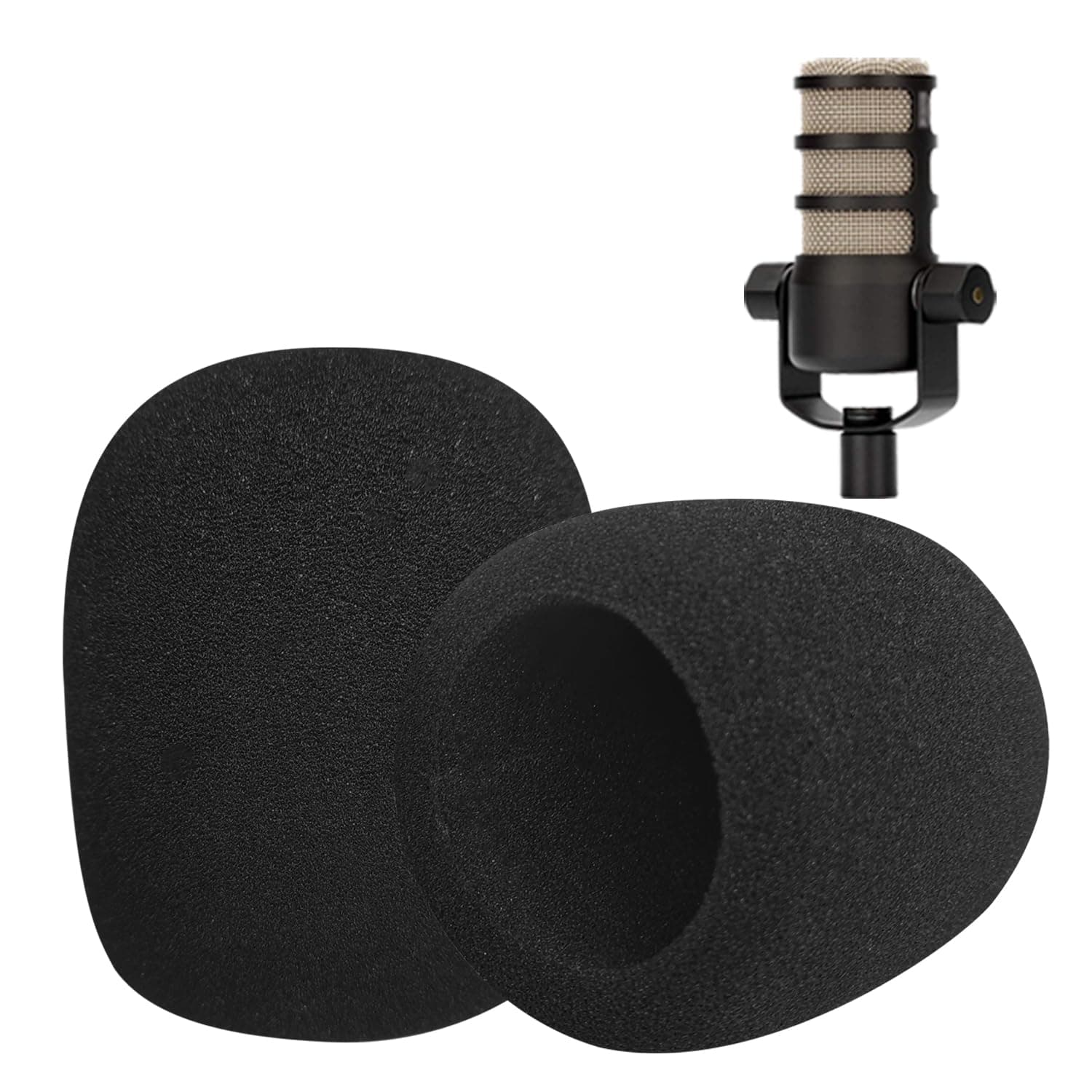 Pop Filter Foam Cover for PodMic, Professional Mic Windscreen Compatible with Rode PodMic Microphone Effectively Reduce Noise (2 Packs)