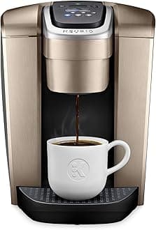 Keurig K-Elite Single Serve K-Cup Pod Coffee Maker, with Strength and Temperature Control, Iced Coffee Capability, 8 to 12oz Brew Size, Programmable, Brushed Gold