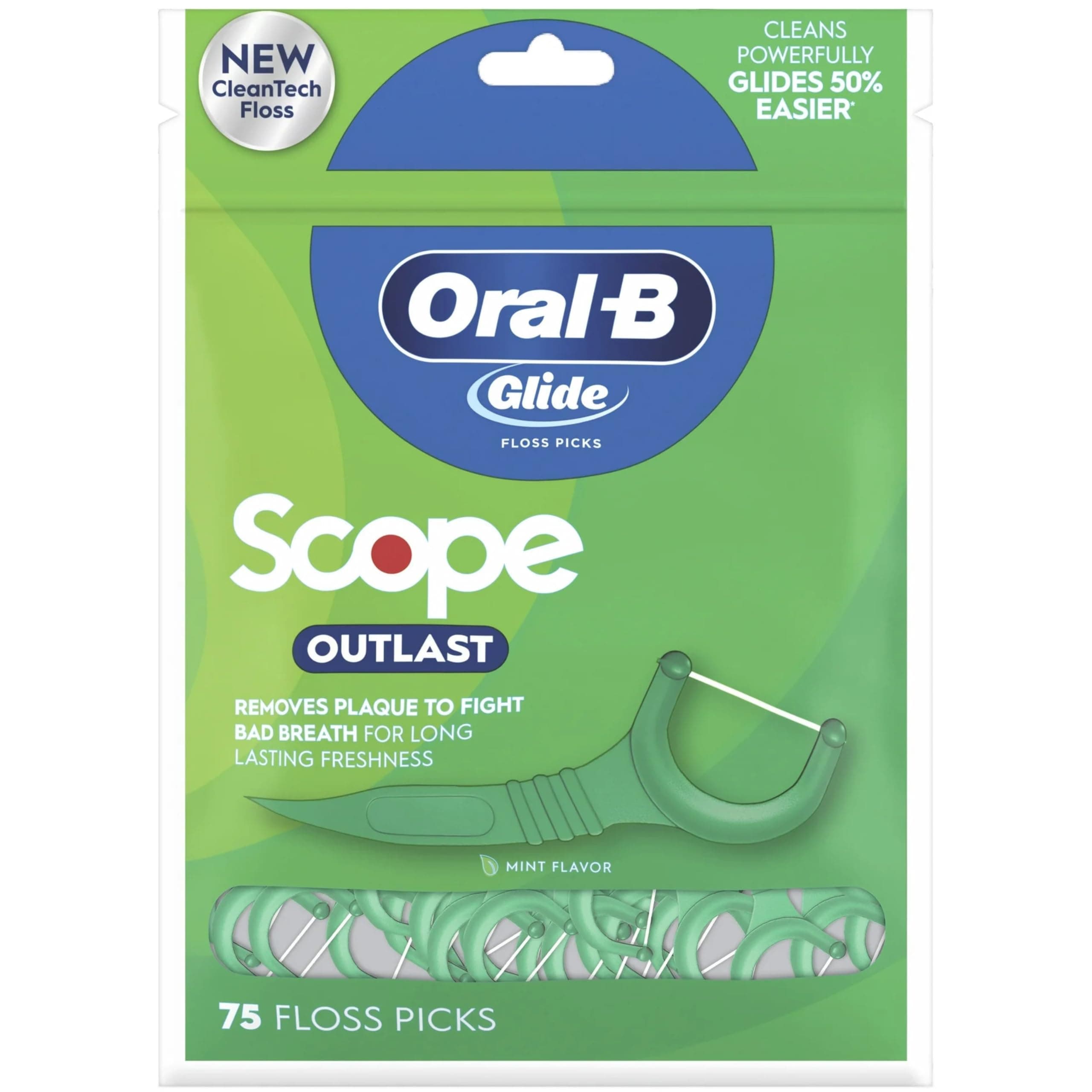 Complete Glide Floss Picks, Scope Outlast, 75-ct