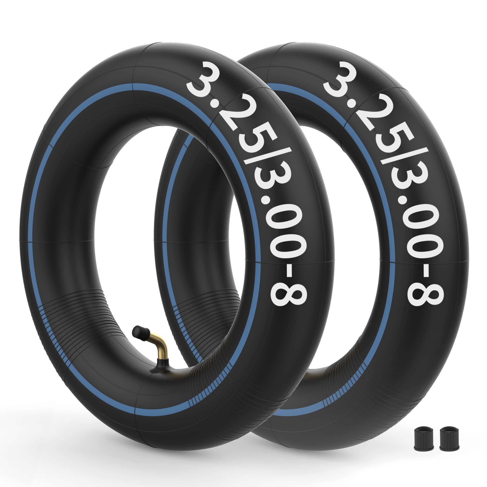 3.25/3.00-8 Inner Tubes with TR-87 Angled Stem, 3.50-8 Inner Tubes for 8 Inch Rim Compatible with Wheelbarrow Scooters Lawn Mowers Chopper 2 Pack