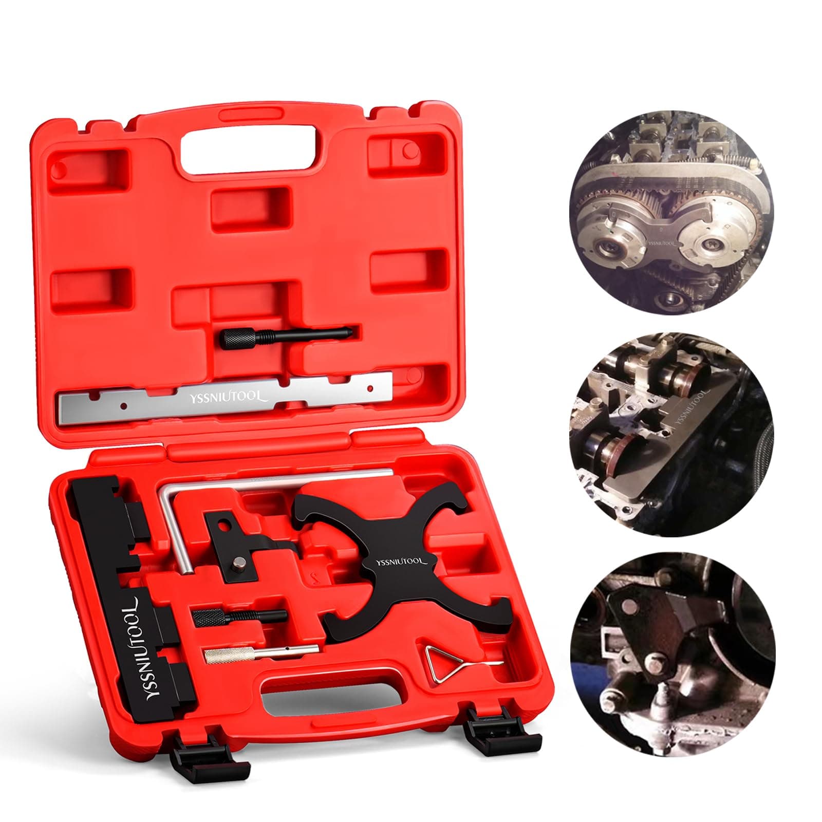Engine Timing Tool Kit, Crankshaft and Camshaft Timing Belt Locking Alignment Tool Set Compatible with Ford Focus Escape Transit Volvo S60 S80 V60 V70 More for 1.5L 1.6L VCT Engines