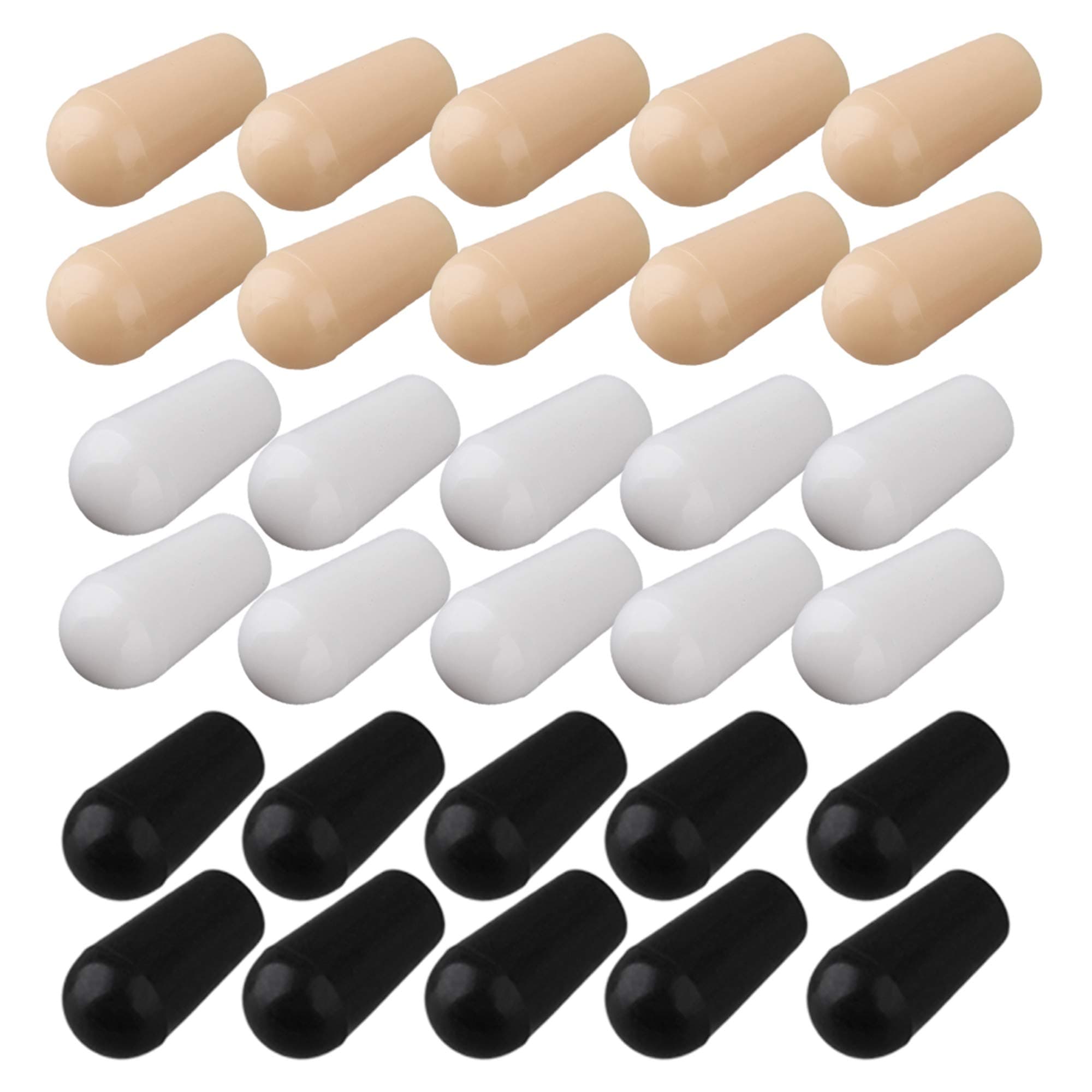 Homswitch Plastic Thread 3 Way Toggle Switch Head Switch Knob for Guitar Pickup Selector Switch Pack of 30