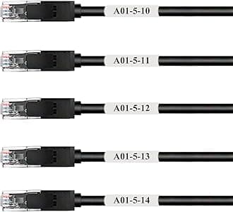MR-Label Self-Laminating Wrap Around Cable Labels €“ Letter Sheet Laser Printer Only €“ for Wire Marking Identification 25 Sheets (800 Labels) White