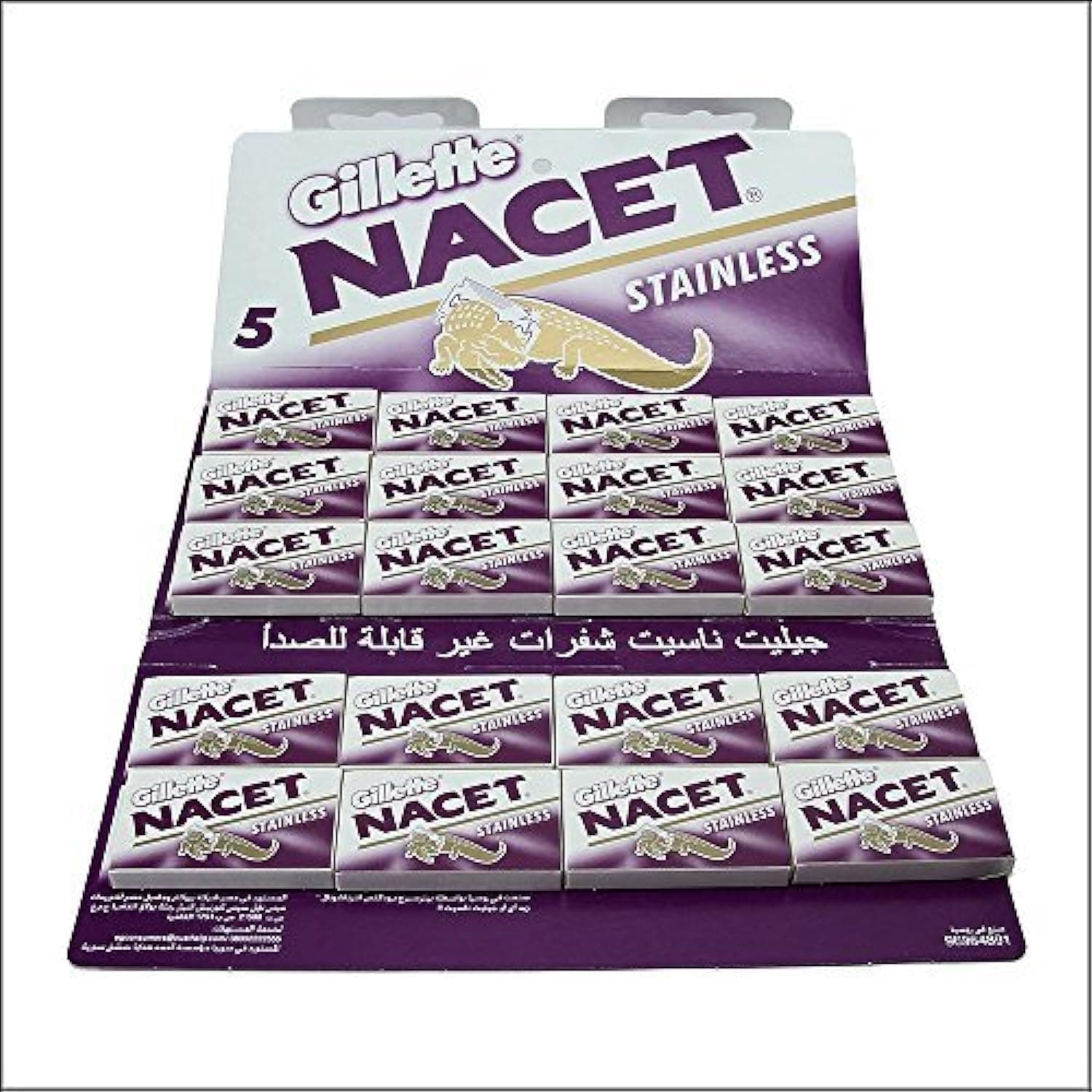 7 O'clock 100 NACET STAINLESS Double Edge Razor Blades