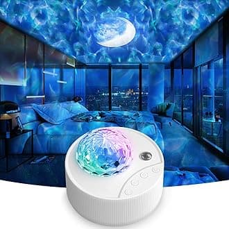 MoredigGalaxy Light Projector, LED Sensory Lights with 13 Colors of Sea Waves, LED Galaxy Projector for Bedroom Festival Room Kids and Adults Room Decor Christmas Gifts