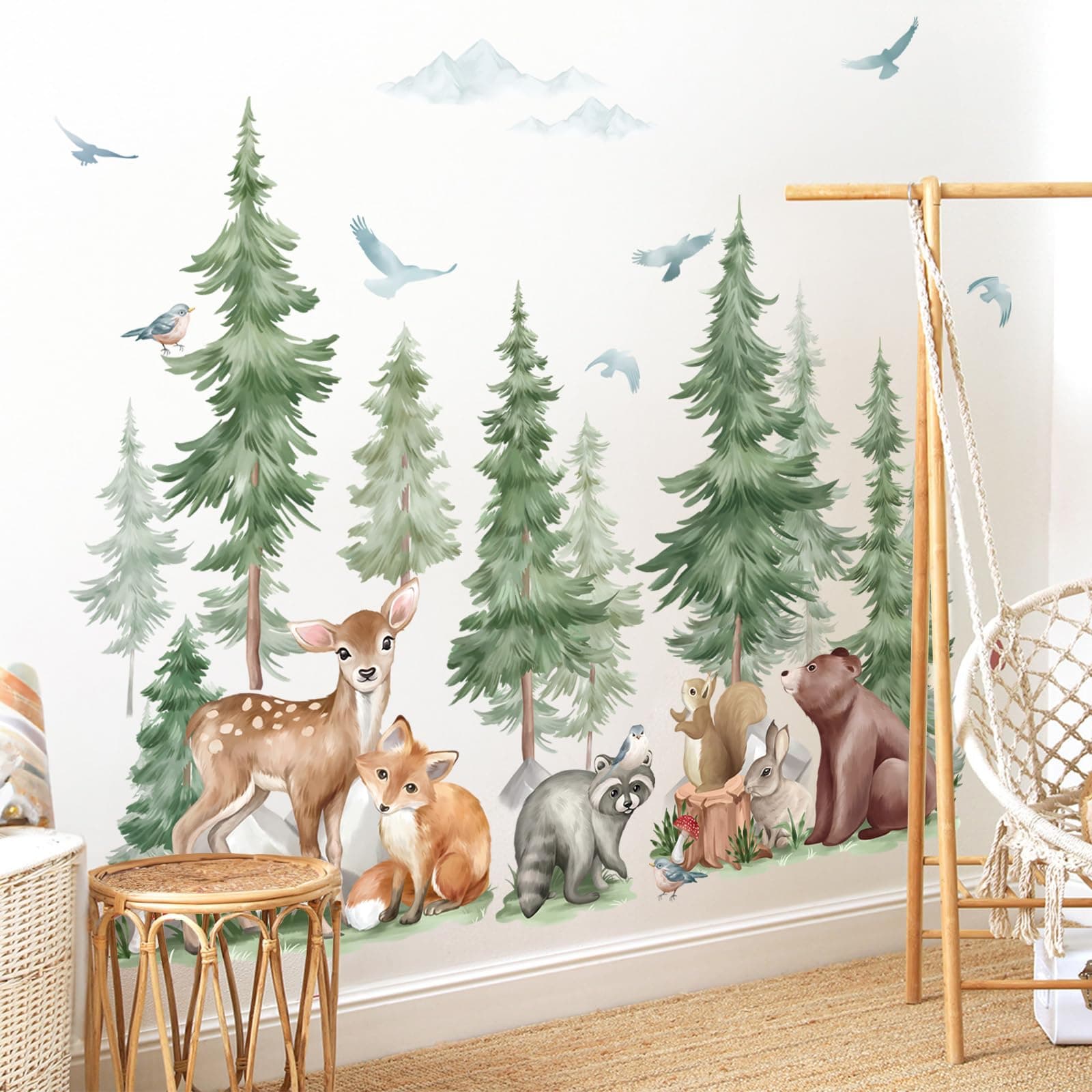 Mountain Tree Wall Stickers