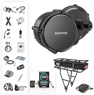 Bafang BBS02/BBS02B/BBS-HD 250W/500W/750W/1000W Mid Drive Kit with Battery(Optional) Ebike Conversion Kit with Display,36V/48V/52V 8Fun Electric Bike Conversion Kit for Moutain Road Bike