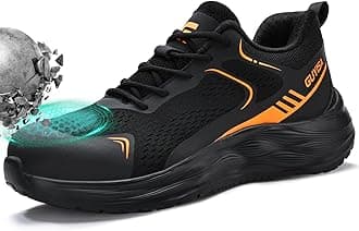 Steel Toe Shoes for Men Work Safety Shoes Industrial Construction Shoes Mid Cut Industrial Boot Work Sneakers Comfortable Lightweight Safety Shoes for Work