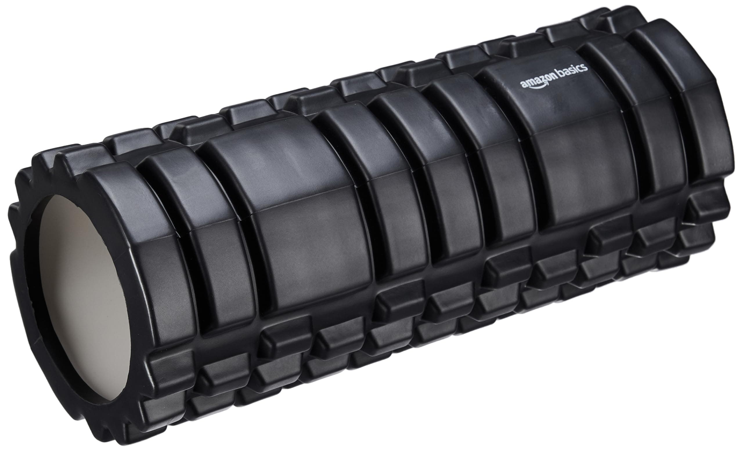 Amazon Basics Foam Roller for Deep Tissue Massage (Black) – High-Density, Compact Muscle Recovery Tool for Gym, Yoga and Physical Therapy, (1 Count)