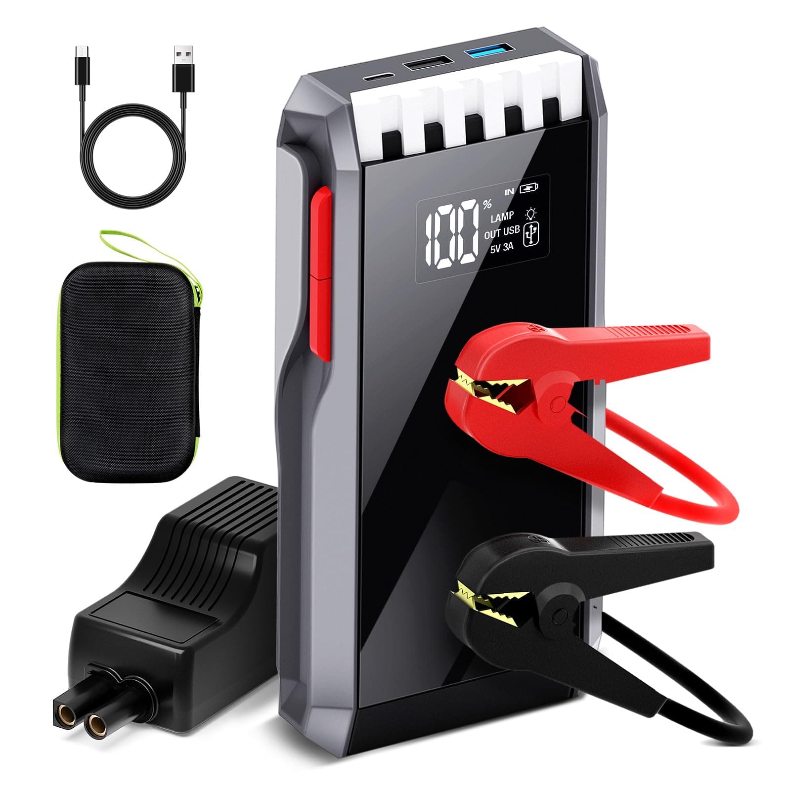 012 Jump Starter Battery Pack, 5500A Peak Car Battery Charger Jump Starter for Up to 10.0L Gas or 8.0L Diesel Engine,12V Car Jumper Starter Portable with LED Light & USB- HIVAGI