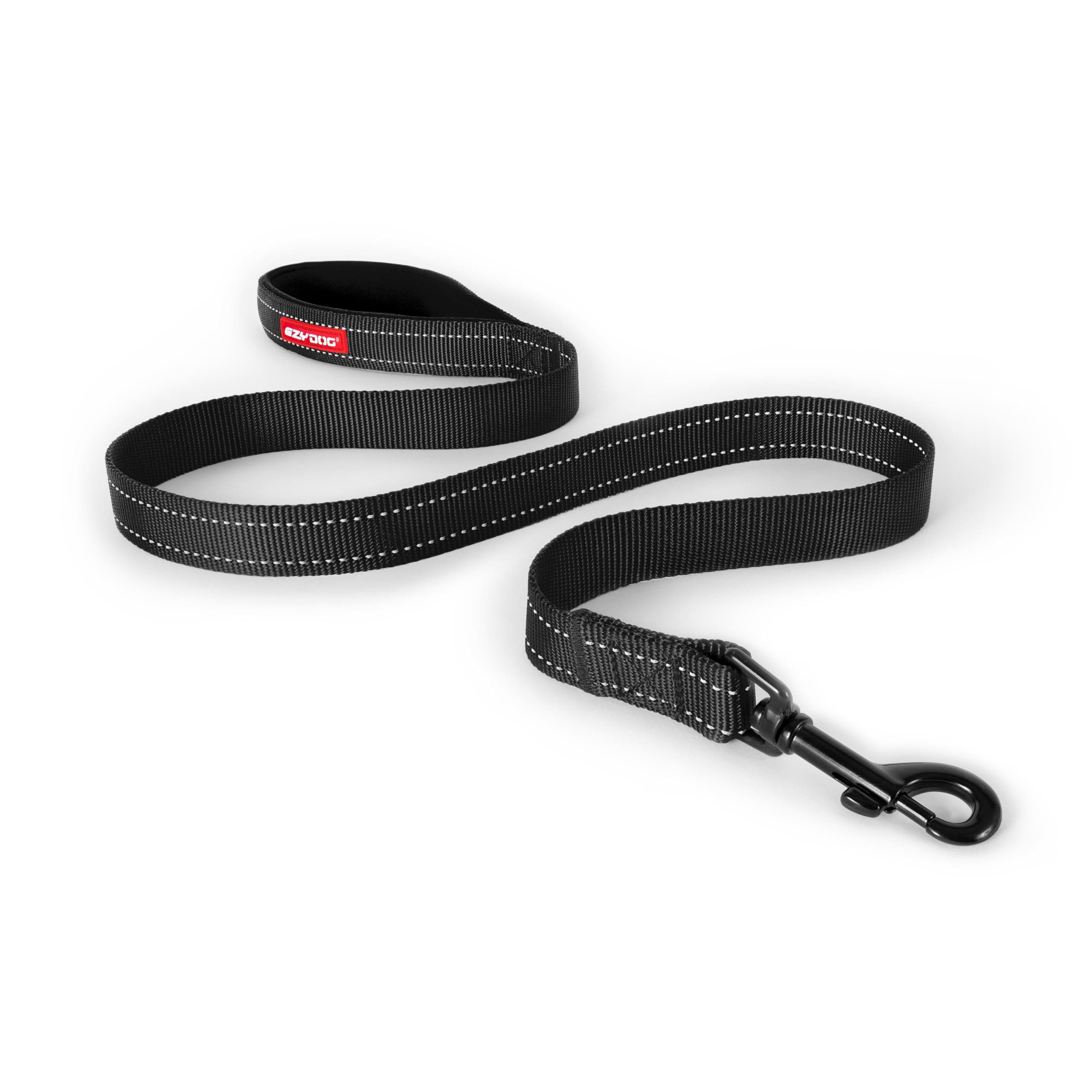 Essential Lead | Training Lead for Small, Medium, Large Dogs - Sturdy, Comfortable Padded Handle, Reflective Thread, 1.2M (Black)