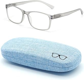 Nearsighted Glasses for Distance with Hard Case Blue Light Spring Hinge Glasses Not Reading Glasses