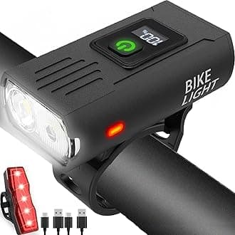 Victoper Bike Light, High Lumens Super Bright Bicycle Lite, 6+4 Modes USB Rechargeable Bike Headlight & Taillight Set, Waterproof Safety Bike Front & Rearlight for Road, Mountain, Night Riding