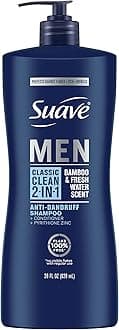 Suave Professionals Men 2-in-1 Shampoo + Conditioner, Classic Clean Anti Dandruff 28 oz