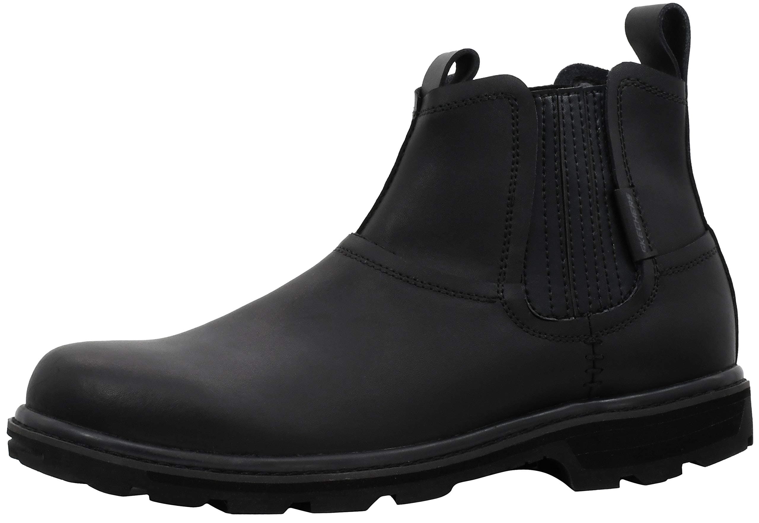 Skechers Men's Blaine Orsen Ankle Boot, Black/Black, 9.5 M US