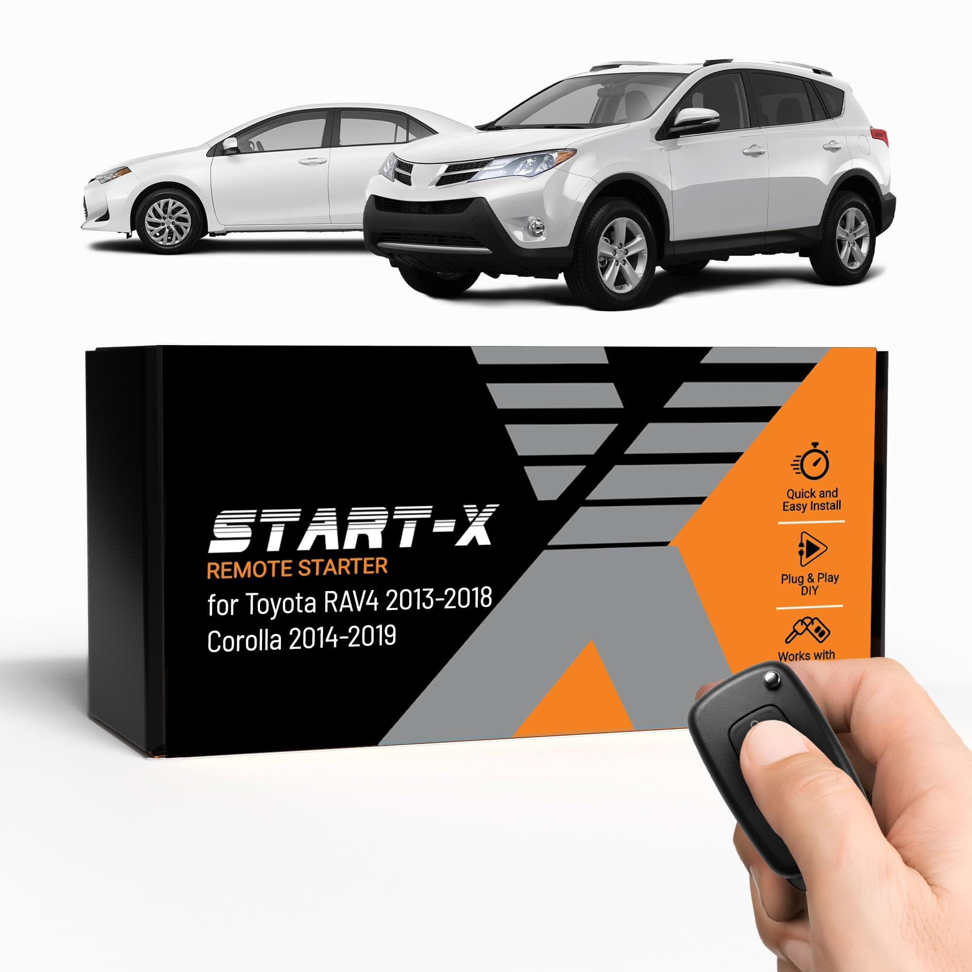 Start-X Plug N Play Remote Start Starter for Rav4 2013-2018 || Avalon 2013-2018 || Camry 2012-2017, Corolla 2014-2019 || Push to Start Vehicles Only || Lock 3X to Remote Start