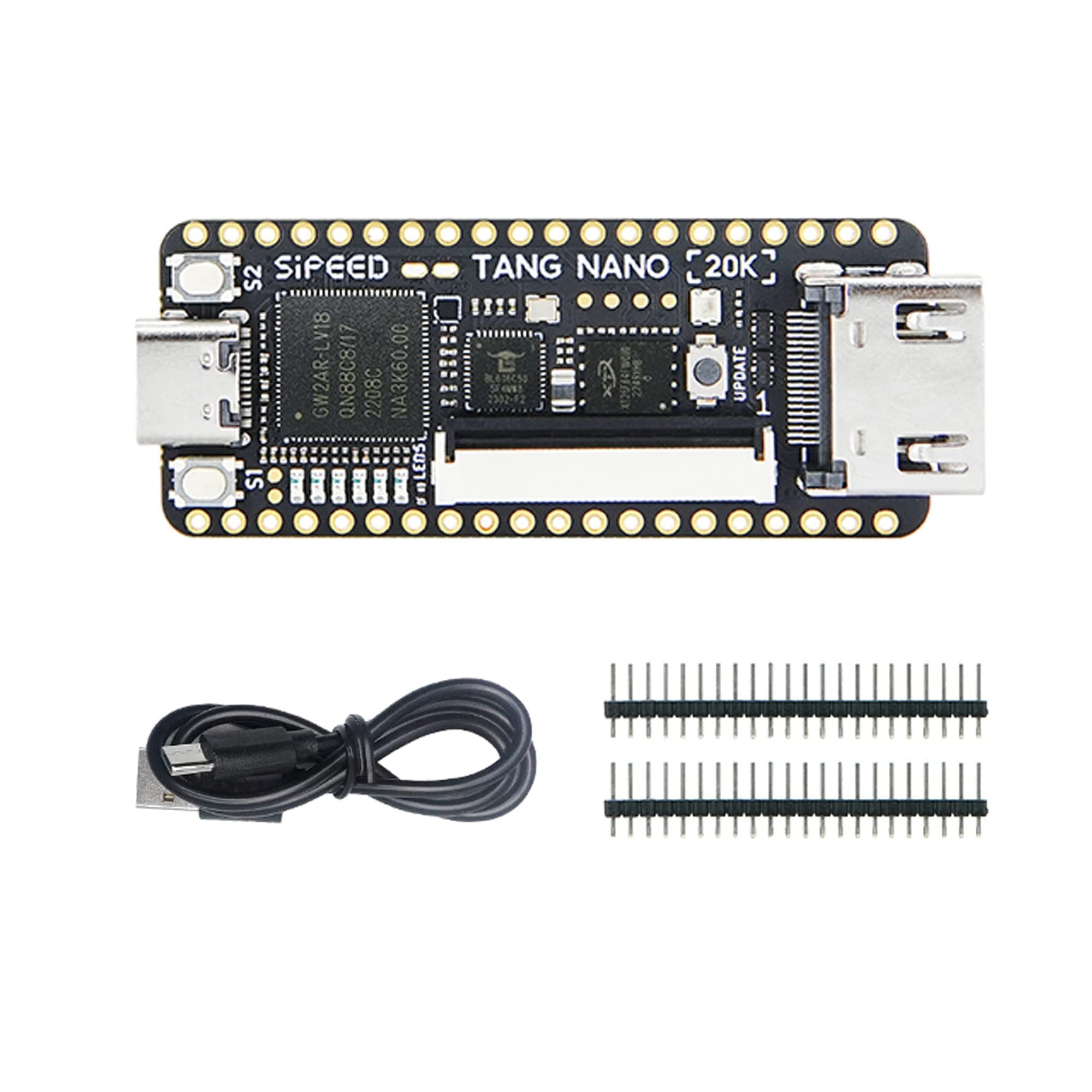 Sipeed Tang Nano 20K FPGA Development Board RISCV Linux Retro Game Player (No Welding Pins)