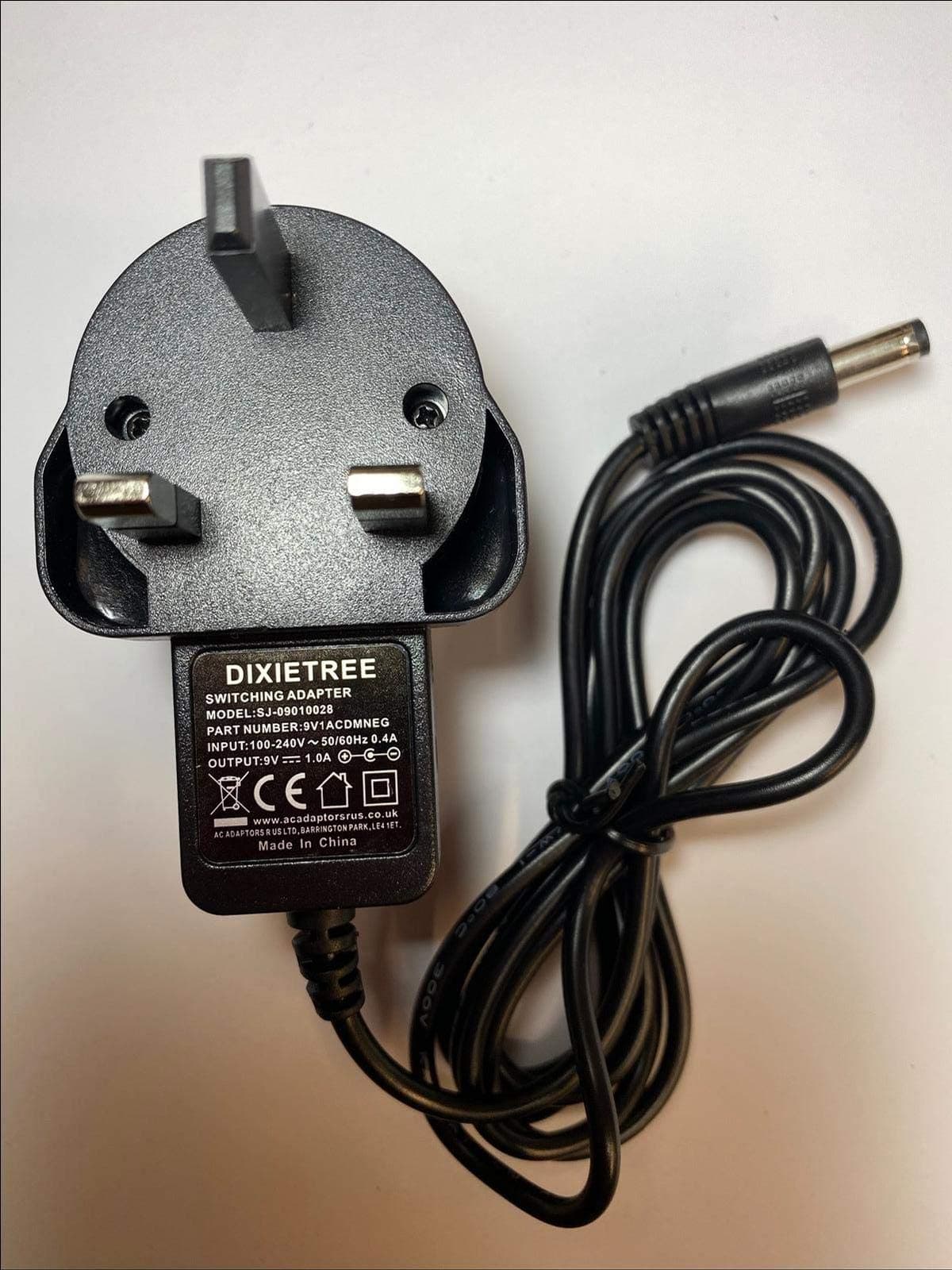 Replacement for 9V Negative Polarity AC-DC Adaptor for Hartke VXL Bass Attack Effects Pedal