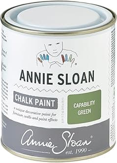 Annie Sloan Chalk Paint® (Capability Green, 500 ml/16.9 Fl Oz) a unique decorative paint for furniture, cabinets and home décor with no sanding or priming