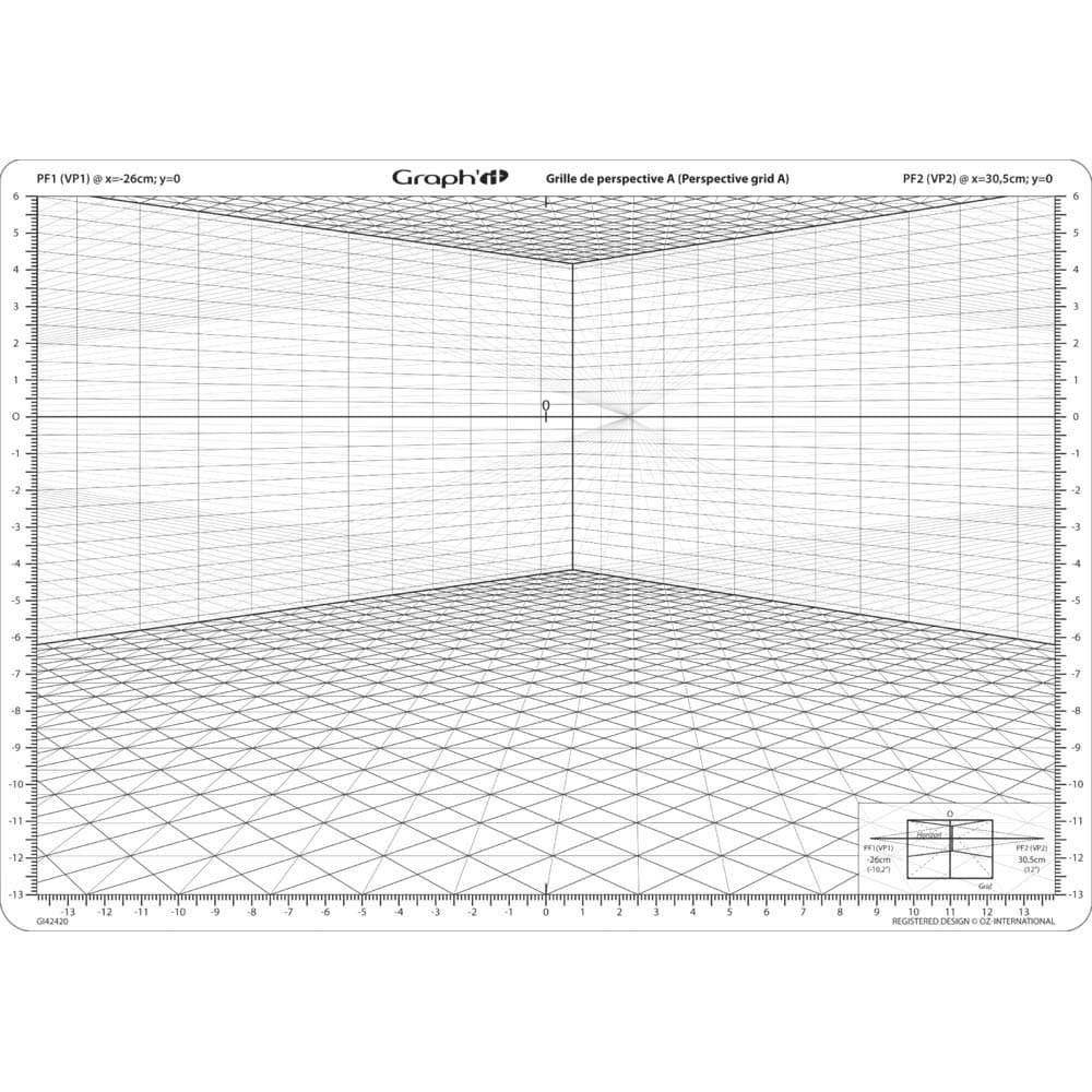 Graph'it Flexible Perspective Grid - Model A Oblique Perspective - A4 Size
