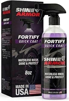 Shine Armor Fortify Quick Coat ââ‚¬â€œ Ceramic Coating - Car Wax Spray - Waterless Car Wash & Wax - Hydrophobic Top Coat Polish & Polymer Paint Sealant Protection
