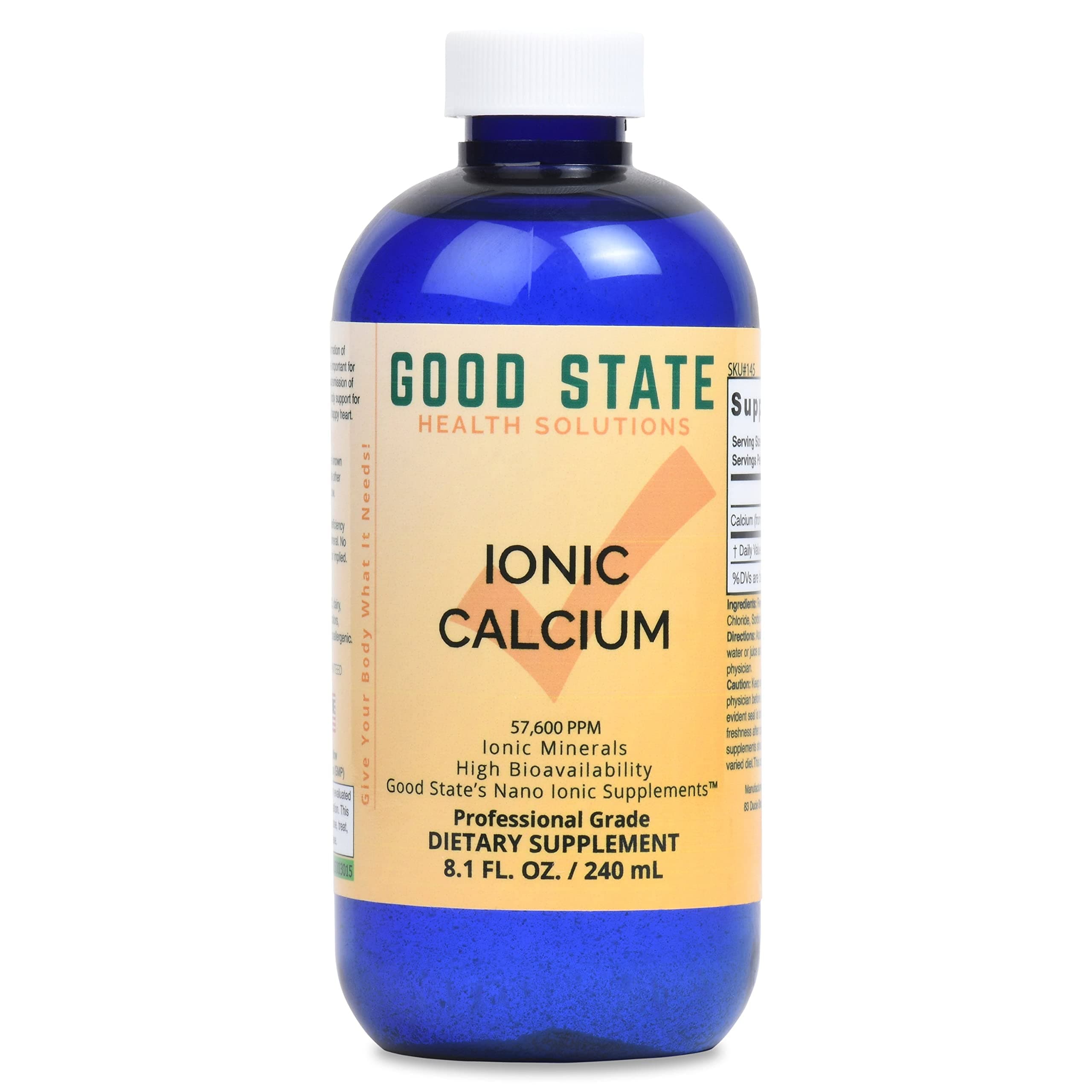 Liquid Ionic Calcium (96 servings at 144 mg elemental, plus 2 mg fulvic acid - 8 fl oz)