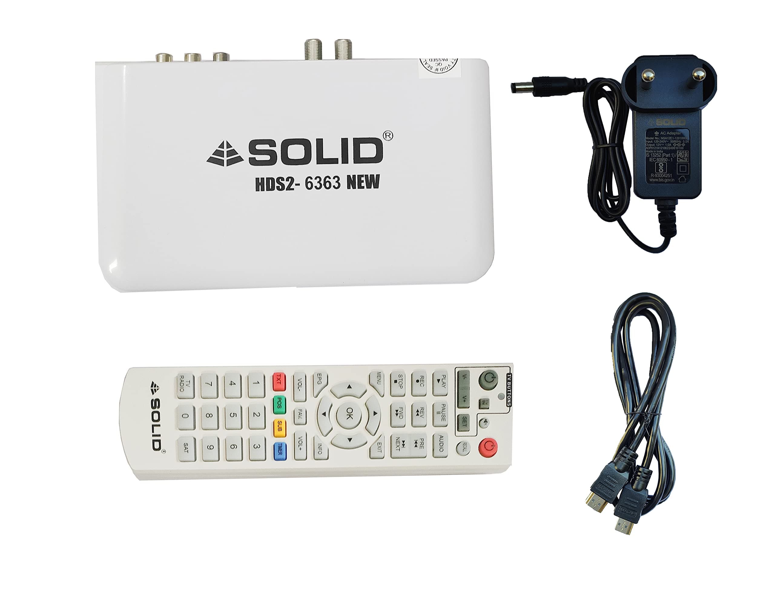 Eboxi Solid HDS2-6363 Free to Air MPEG-4 Free Dish HD Digital Set top Box