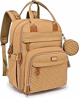 Diaper Bag Backpack, BabbleRoo Baby Nappy Changing Bags with Changing Pad & Pacifier Holder