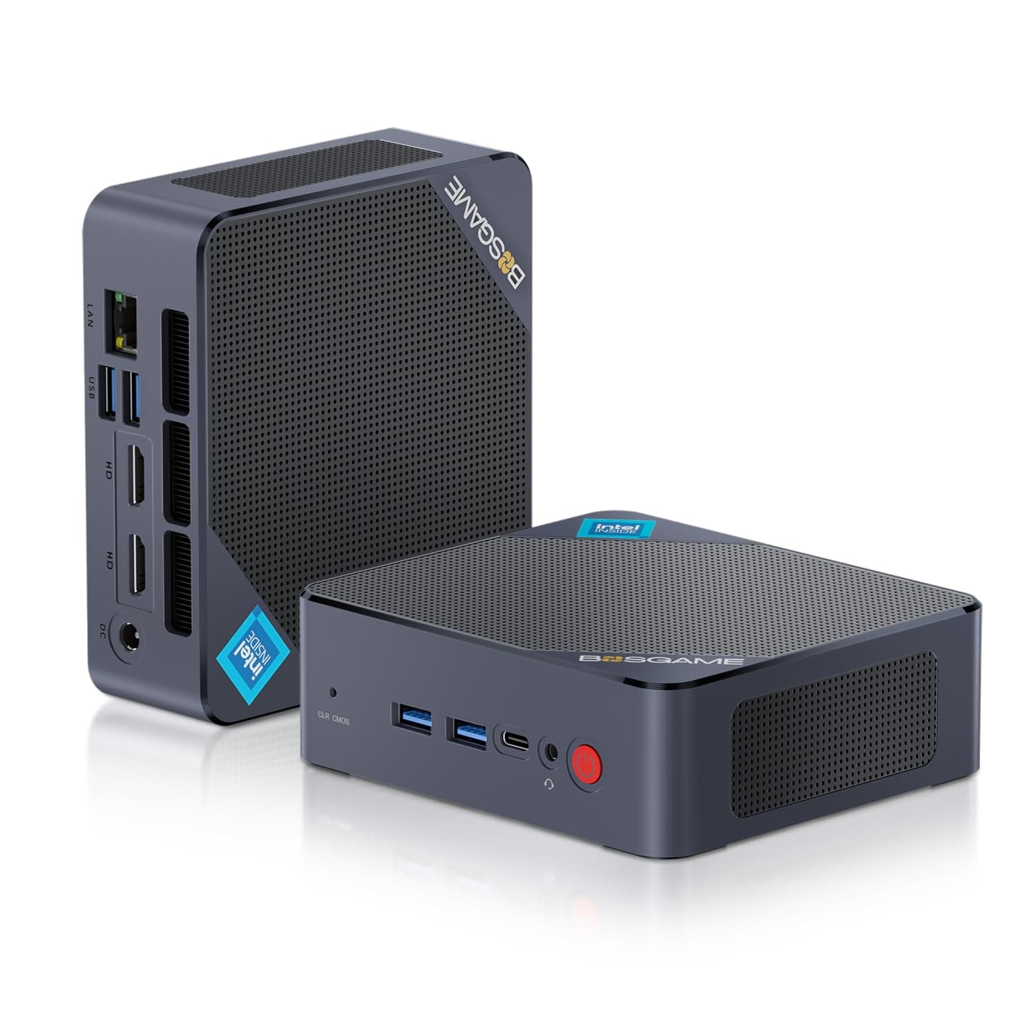 BOSGAME Mini PC Intel 12th N100 Mini Computers 16GB DDR4 512GB SSD Mini Desktop PC, Dual HDMI,4*USB Gen3.2,Type-C, WiFi5, BT4.2, 2.5G LAN
