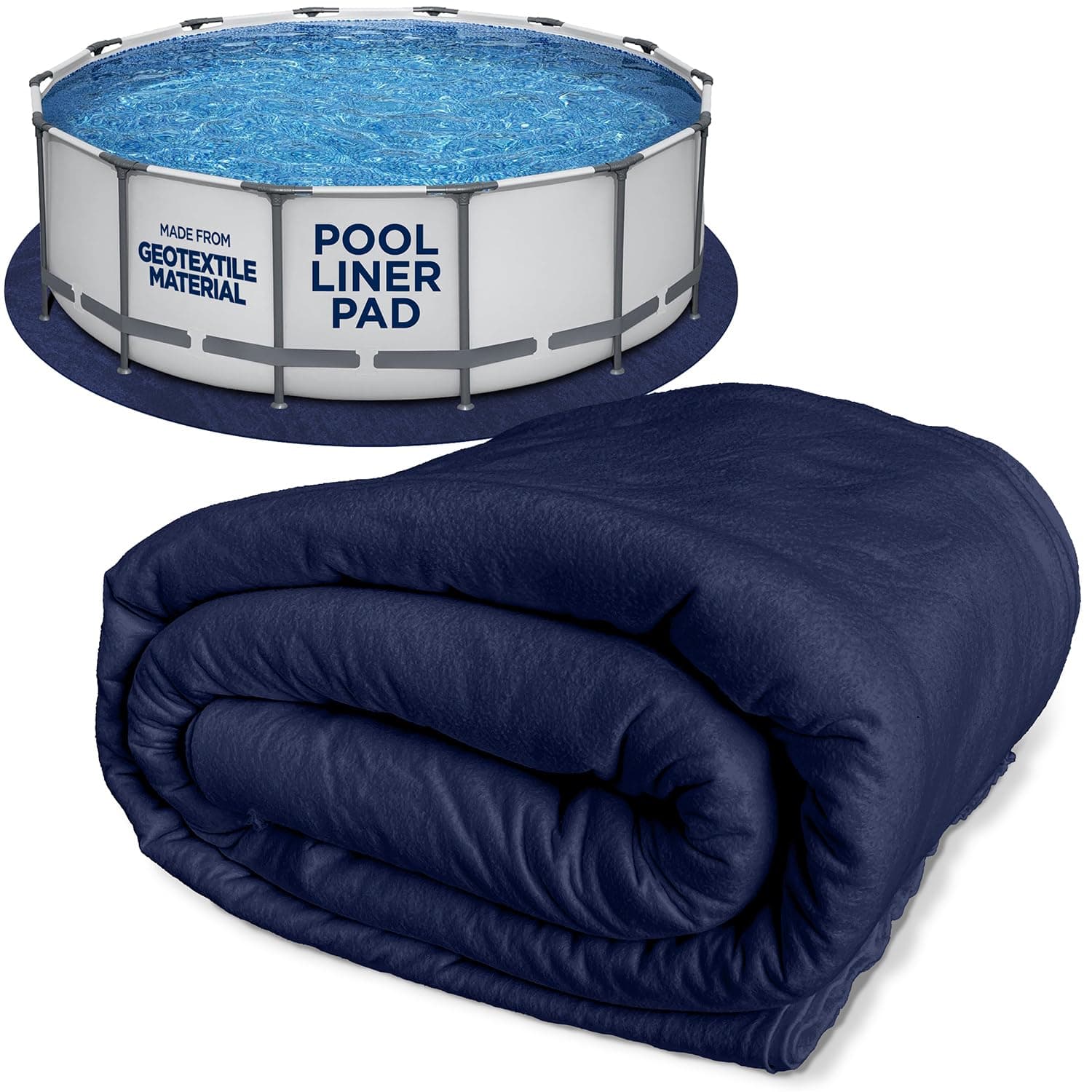 12-Foot Pool Liner Pad for Above Ground Pools - Under Pool Padding, Above Ground Pool Pad, Puncture Protection, Extend Liner Life, Durable Geotextile Material