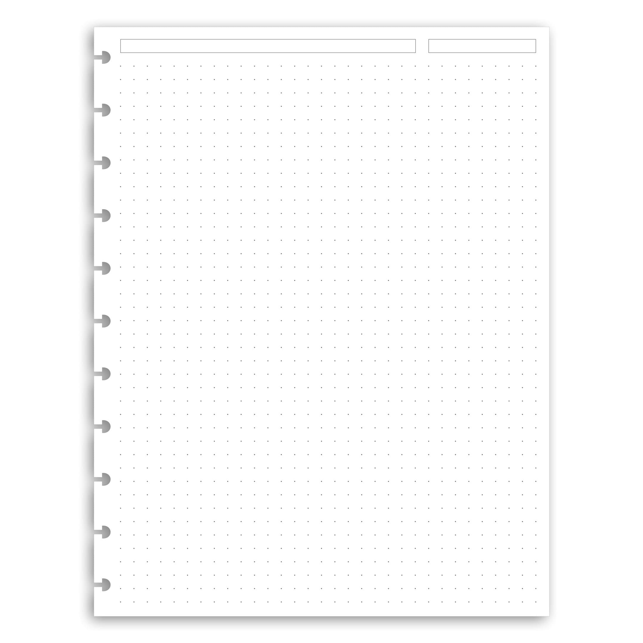 Eleven DiscsDiscbound Paper, Letter Size Dot Grid Sheets - Premium 120gsm Heavyweight Notebook & Planner Refills - 11 Discs, 8.5 x 11 in - Punched for Circa, Arc, TUL (40 Sheets)