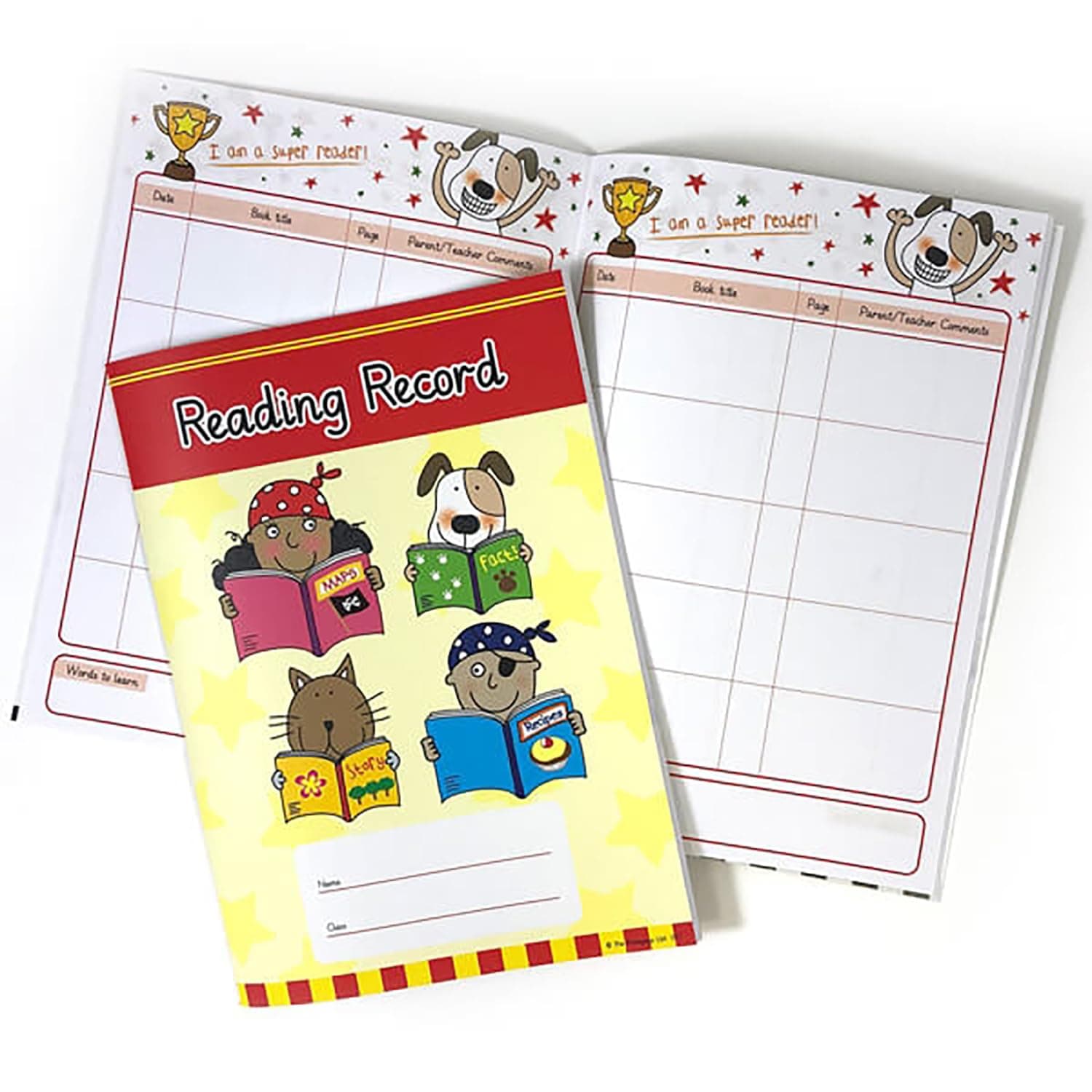 2 Pedagogs Reading Record Book Comprehension Childrens Pupils School Diary Log Teachers A5 Primary Teaching Services