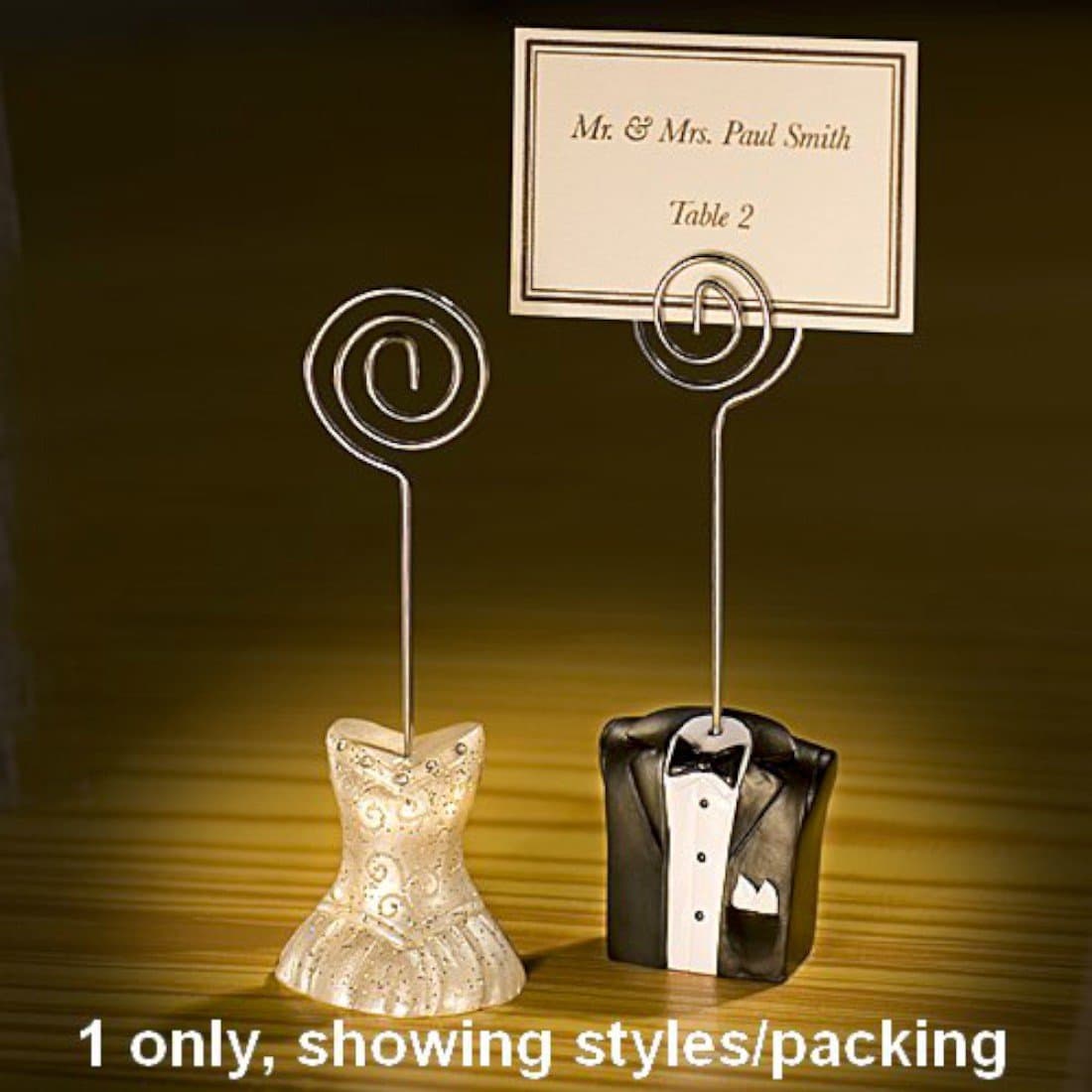 Bride and groom place card holders, 1
