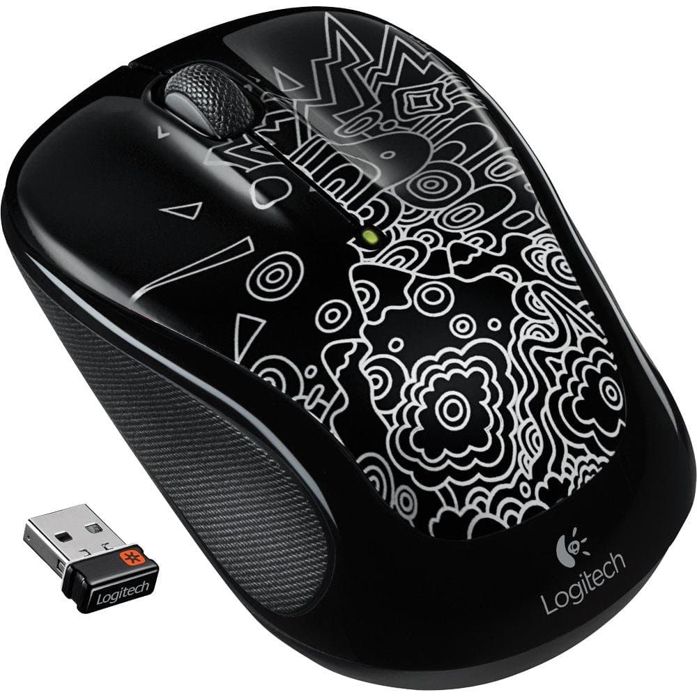 Logitech Logitech Wireless Mouse M325 with Designed-for-Web Scrolling - Black Topography