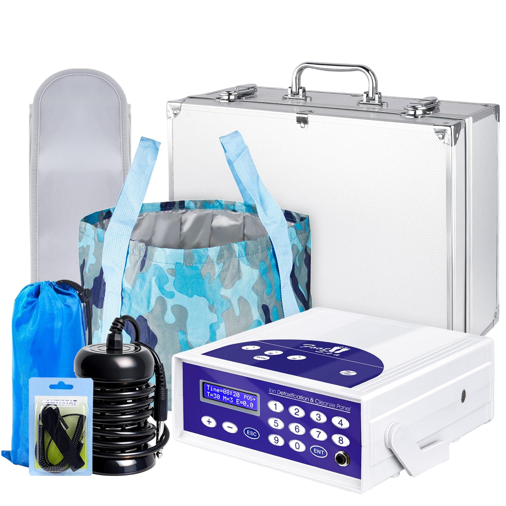 Ionic Detox Foot Bath Machine, Negative Hydrogen Foot Detox Machine Ionic Detox Foot SPA System with Collapsible Basin, Far Infrared Belt