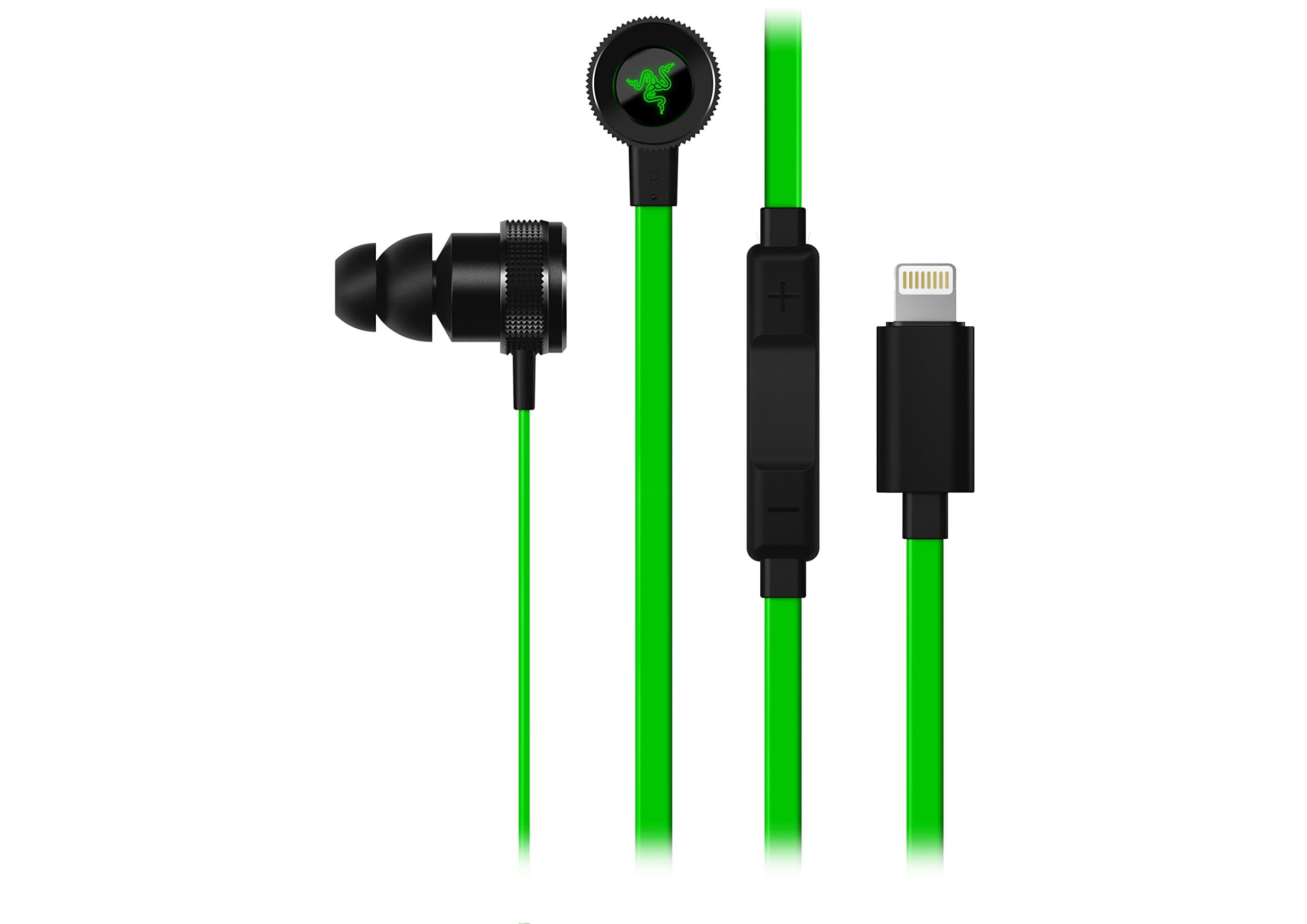 Hammerhead Earbuds for iOS: DAC - Custom-Tuned Dual-Driver Technology - In-Line Mic & Volume Control - Aluminum Frame - Lightning Connector - Green, RZ04-02090100-R3U1