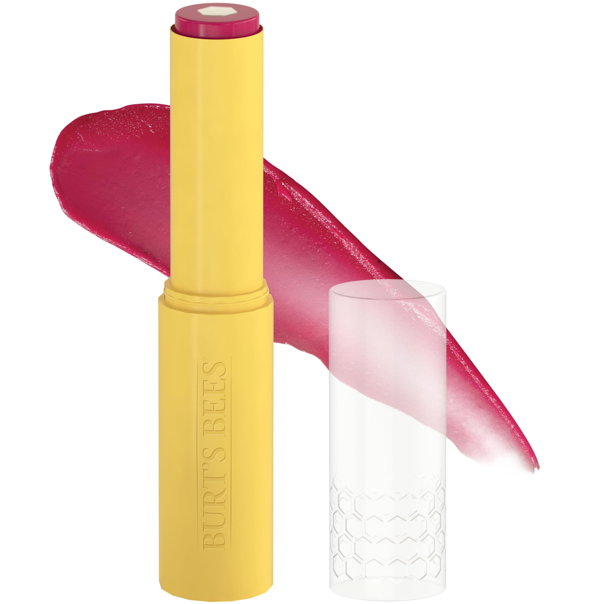 - Burt’s Bees Tinted Boosted Balm, Cheeky Cherry, Hydrating Tinted Lip Balm with Vitamin C, E, and F Core, 24 Hour Lip Moisturizer with Responsibly Sourced Beeswax, 100% Natural Origin, 1 Count, 0.16oz