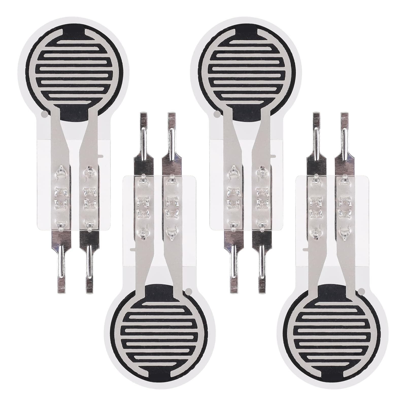 4Pcs Thin Film Pressure Sensor 20g-2Kg High Sensitivity Force Sensitive Resistor Force Sensor Pressure Sensors for Arduino DIY Industrial Precise Measurement Control