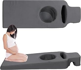 MABOZOOFoam Pregnancy Bed Cushion, Full Body Pregnancy Pillow Prenatal Pregnancy Positioning Bolster with Hole for Tummy, Maternity Belly Pillow for Stomach Sleeper