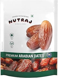 Nutraj UAE Arabian Dates 500g Pouch | Khajur | Dry Fruits and Nuts | Grocery Items