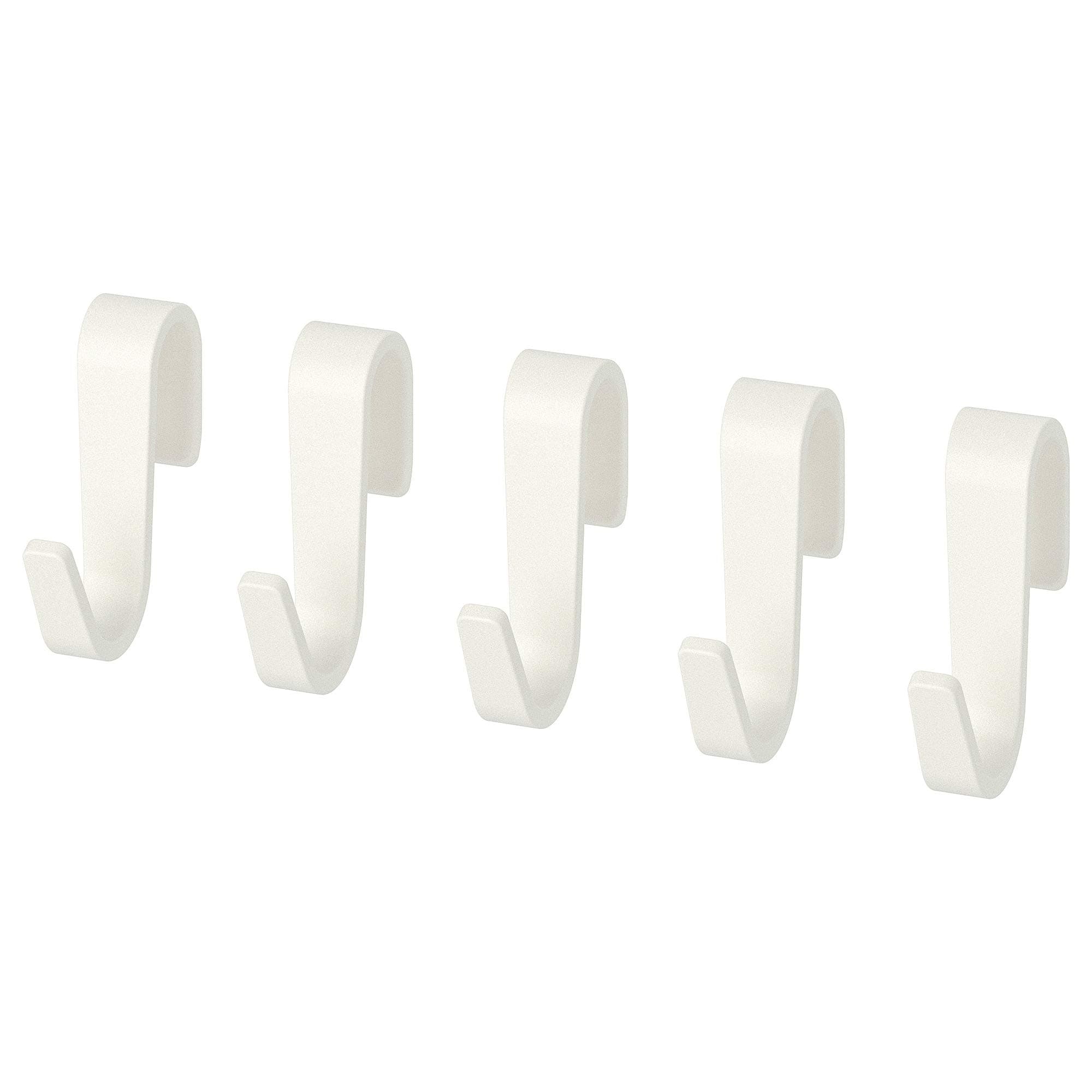 SUNNERSTA White Kitchen Storage Hooks - Set of 15, ABS Plastic