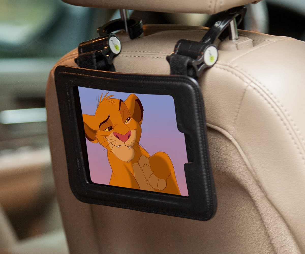 iPad Mini Case For Kids - iPad Mini Headrest Mount With Detachable Hanging Hooks - iLatch Mini Hangs Almost Anywhere To Keep Your iPad Mini Safely Out Of Reach - Quick Release Protective Tablet Case For Car Headrest, Stroller, Crib, Kitchen, Dorm Room, Gym, Anywhere You Want Hands-Free Access To Your iPad! (Black)