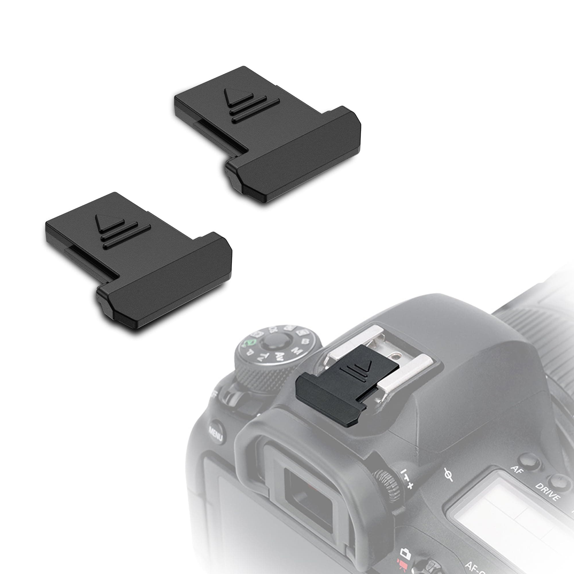 JJC Hot Shoe Cover Camera Cap Protector for Canon -Pack of 2, Black