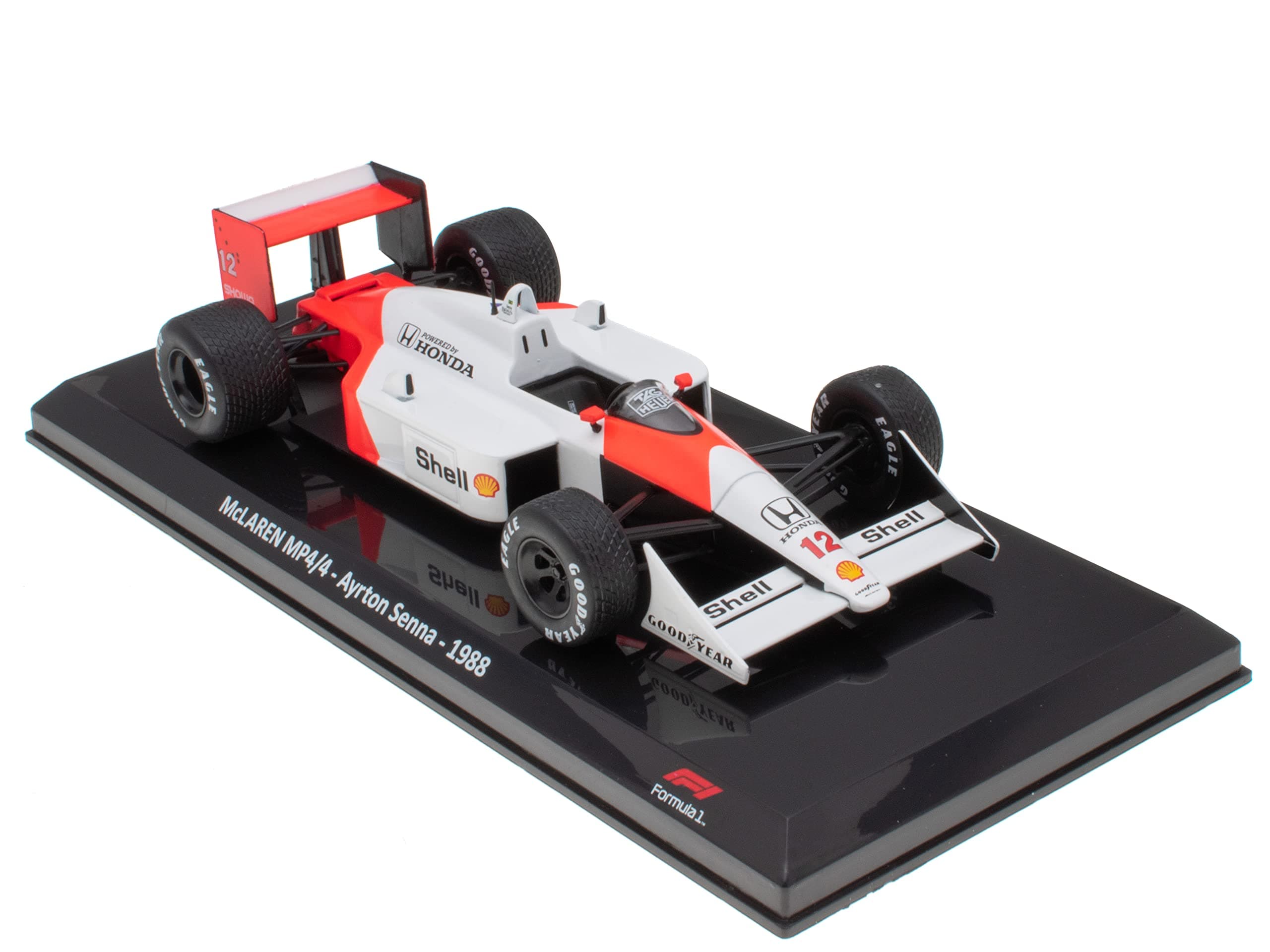 OPO 10 - 1/24 Formula 1 Car Compatible with McLaren MP4/4 Ayrton Senna World Champion 1988 - OR001