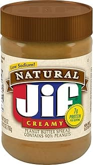 Natural Creamy Peanut Butter Spread, 28 Ounces, Contains 90% Peanuts